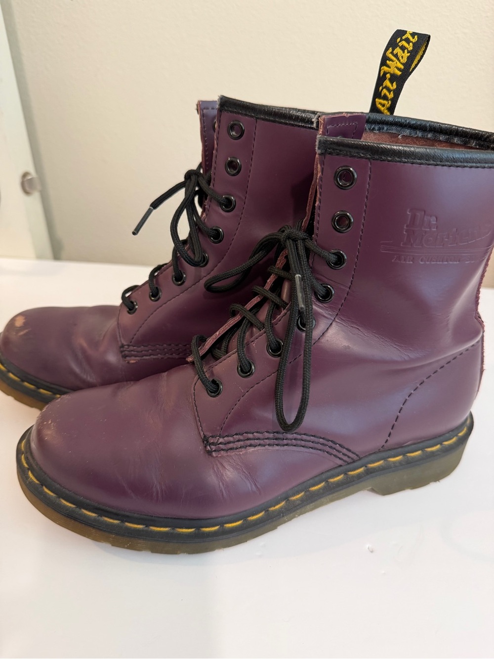 Dr. Martens 1460 smooth leather purple boots size 8